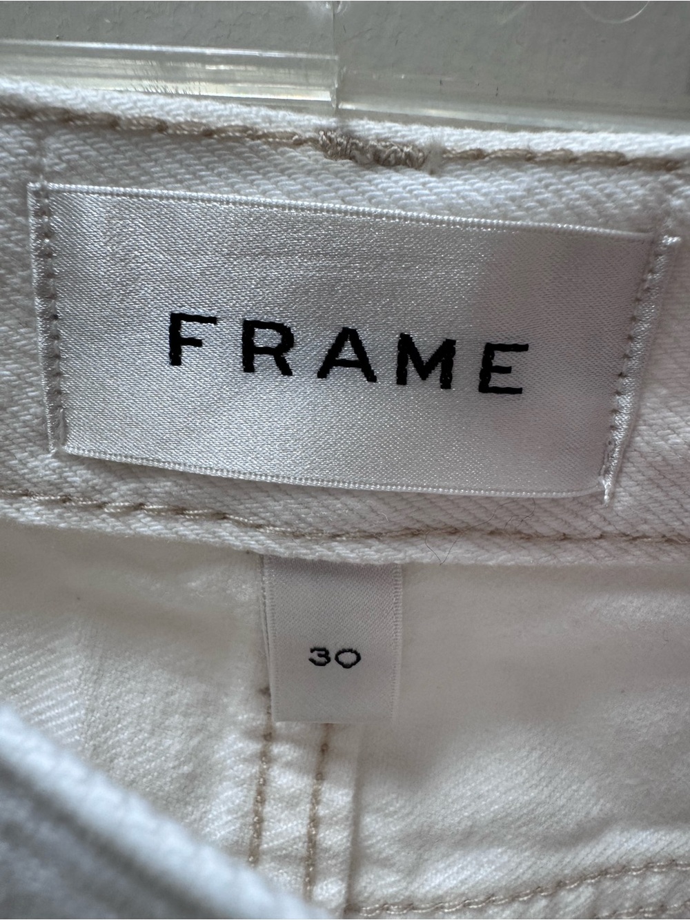 NWT Frame 30 The Stroll Mid-Rise Wide-Leg Jeans, Au Natural Clean - Picture 4 of 10